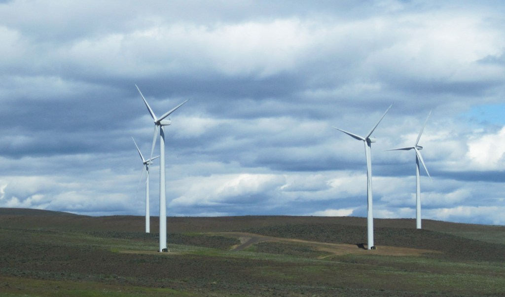 Windmills along I-90